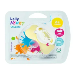 Chupeta Lolly Nenny Borboleta Silicone Neutro Tipo 2