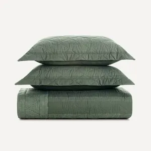 Colcha Queen com 2 Porta-travesseiros 100% Algodão Ícaro