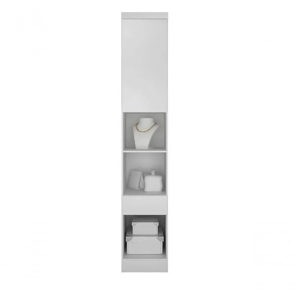 Modulado Mesa De Cabeceira 1 Gaveta 1 Porta - Linea-branco - Móveis Horizonte