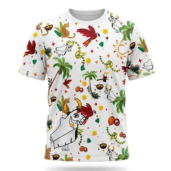Camisa Gibi Tropical 2026 Q'Boi Garantido Branco P (MP)