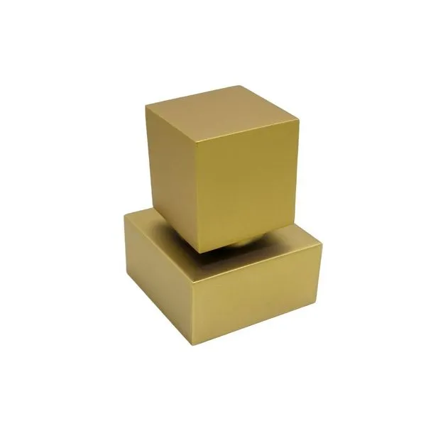 Acabamento Registro Quadrado Pressão Gaveta Dourado Fosco