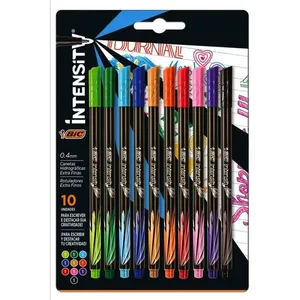 CANETA COM PONTA POROSA INTENSITY 0.4MM COLORS 10CORES (7501843500175)