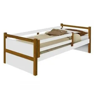 Cama Infantil Bianca Estrutura em MDF Branco Mel para Colchao 1,88x0,88 Divaloto Moveis Cama Infantil Bianca em MDF Branco Mel para Colchao 1,88x0,88 Divaloto Moveis
