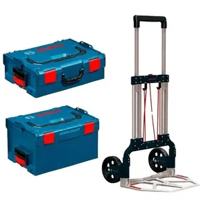 Kit Maletas L-BOXX 238 e L-BOXX 136 com Carrinho de Transporte Sistema Modular Bosch Kit Maletas L-BOXX 238 e L-BOXX 136 com Carrinho de Transporte Bosch