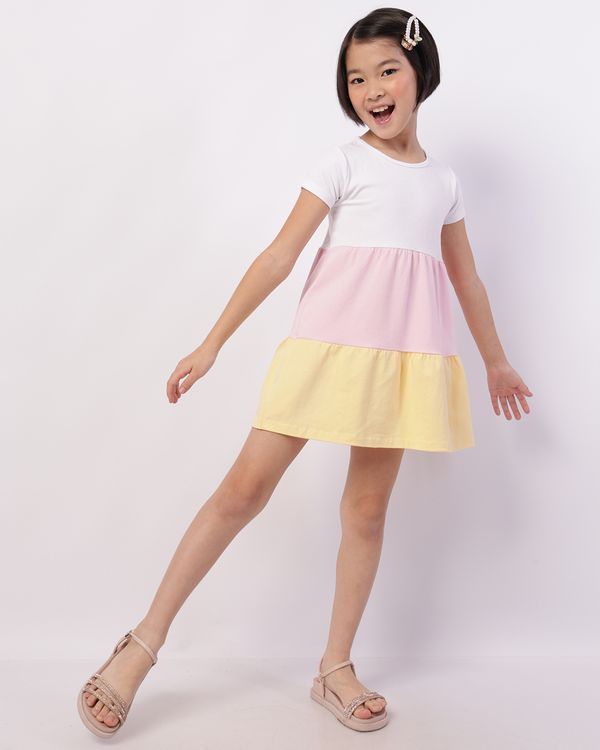 Vestido Infantil Curto Algodão Três Marias Branco 8