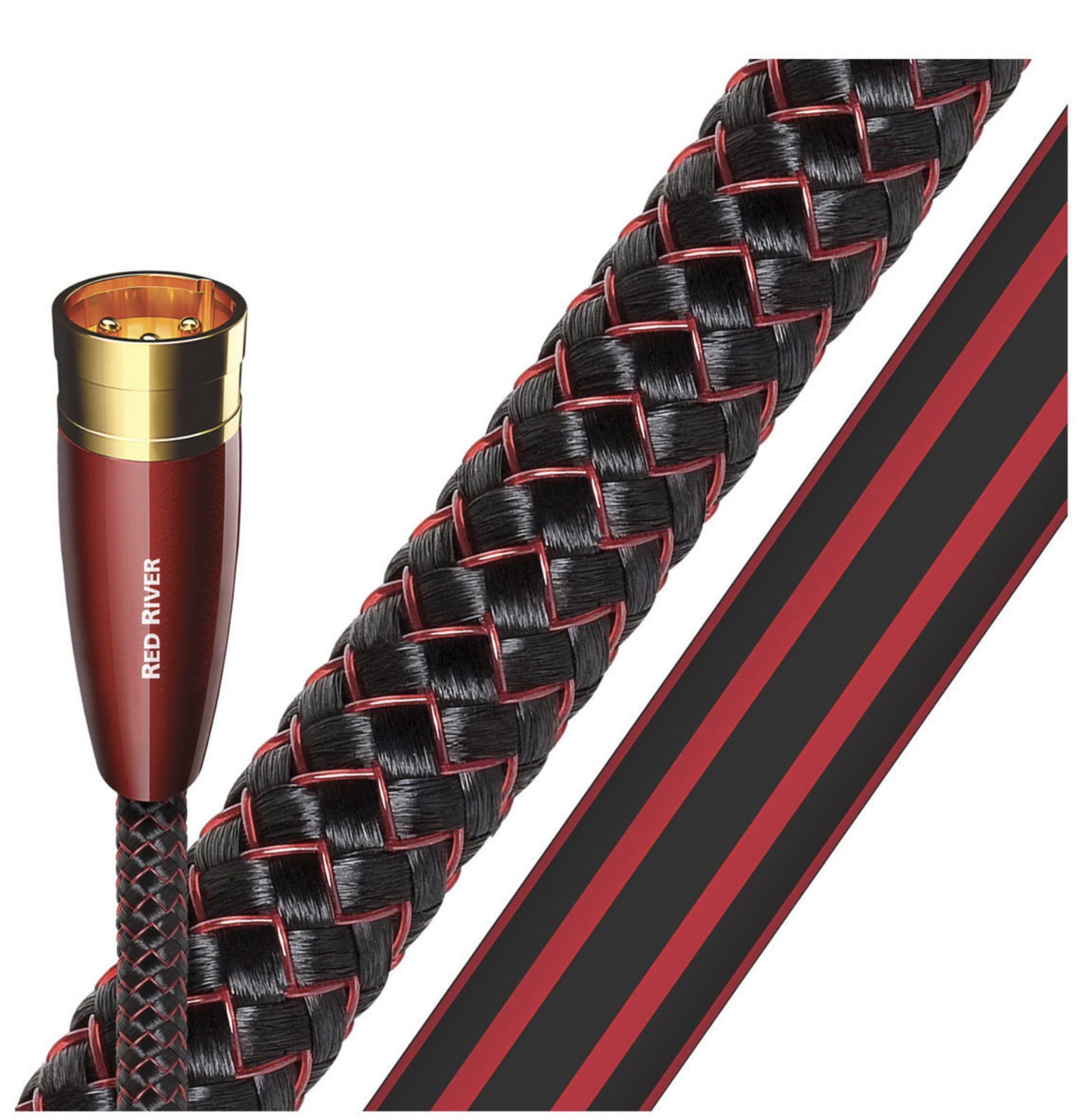 Cabo de áudio estéreo AudioQuest Red River 2 XLR -2 XLR ( 1,5m )