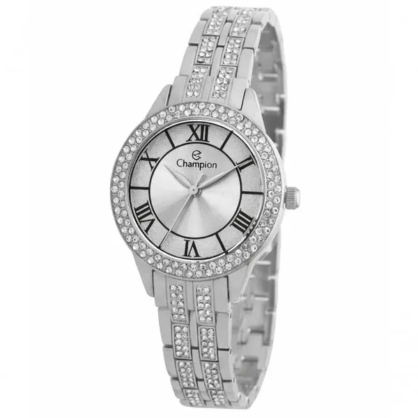 Relógio Feminino Cf25867q Analógico Quartz Pulseira Aço Inox Prata Resistente à Água Champion Relógio Feminino Cf25867q Analógico Quartz Pulseira Aço Inox Prata Champion