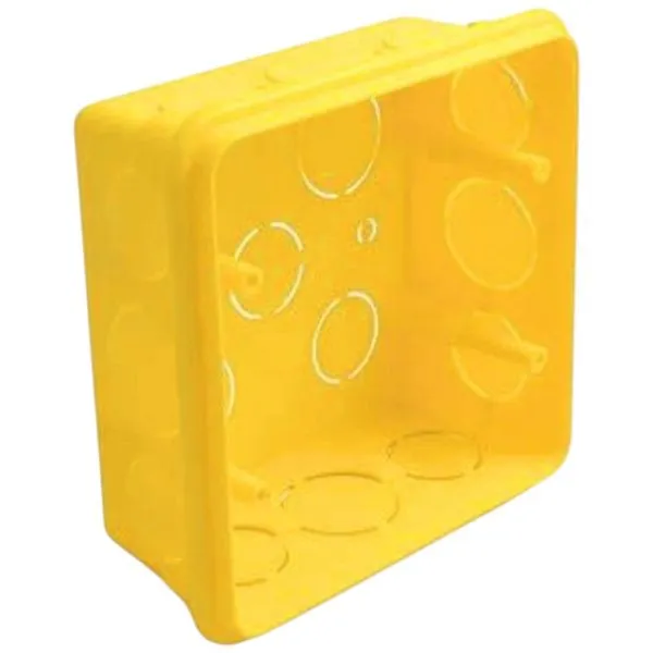 Caixa De Luz De Embutir 4X4 Ilumi Quadrada Amarela (MP)
