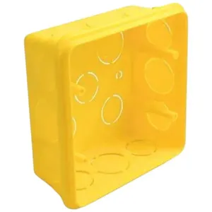Caixa De Luz De Embutir 4X4 Ilumi Quadrada Amarela (MP)