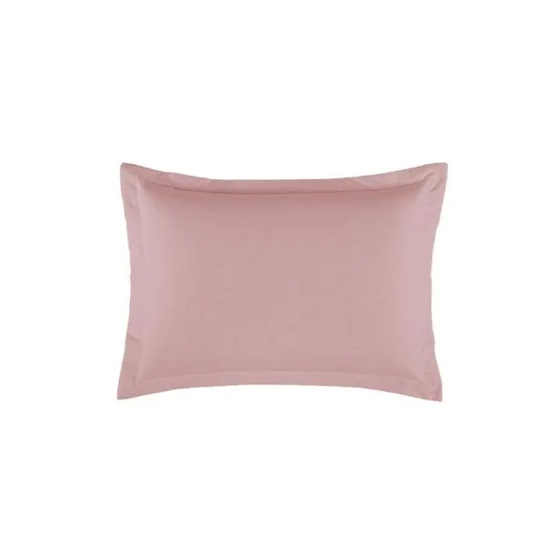 Porta Travesseiro Dia A Dia 1 Peça 70cm X 50cm 80% Algodão 20% Poliéster Percal 140 Fios - Rosê