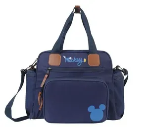 Bolsa Maternidade Premium Decorada Mickey Azul com Trocador BabyGo