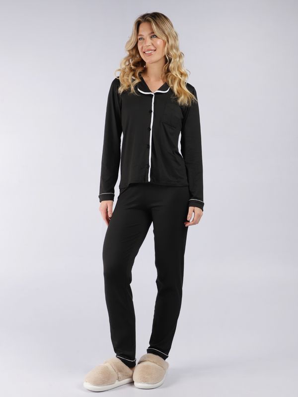 Pijama Suede Americano Feminino PRETO P