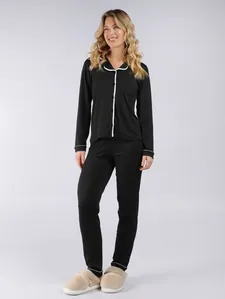 Pijama Suede Americano Feminino PRETO P