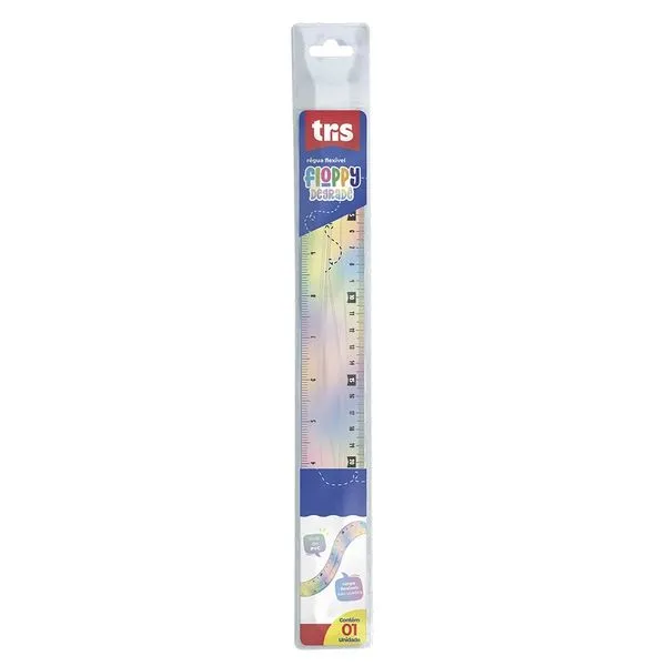 Régua 30cm Flexível Floppy Degradê