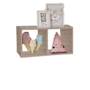 Nicho Duplo F031 40x20x20CM em MDF 100% Reflorestamento Fixação Direta Organizador Decorativo Amadeirado Nicho Duplo F031 40x20x20CM em MDF 100% Reflorestamento Organizador Amadeirado