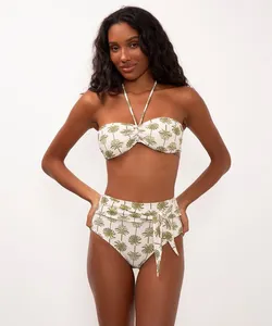 biquíni calcinha tanga hot pant coqueiro com proteção uv off white GG