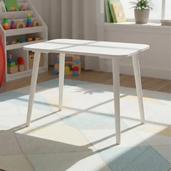 Mesa Infantil de Atividades CR50275 para Brincadeiras e Desenhos Branco Multimóveis Mesa Infantil de Atividades CR50275 para Rotina das Crianças Branco Multimóveis