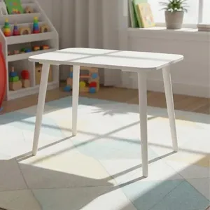 Mesa Infantil de Atividades CR50275 para Brincadeiras e Desenhos Branco Multimóveis Mesa Infantil de Atividades CR50275 para Rotina das Crianças Branco Multimóveis