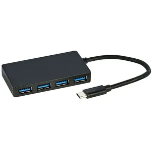 HUB Adaptador USB Tipo C 4 Portas USB 3.0 - Speed 5 Gbps Preto