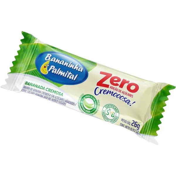 Bananada Cremosa Zero Açúcar Bananinha Palmital 26G