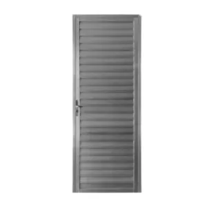 Porta Palheta Alumínio Brilhante 210x80cm Metalflex Porta Palheta Alumínio Brilhante Direito 210x80cm