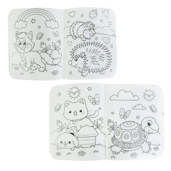Livro de Colorir Infantil Jp Brink com Giz de Cera Kit 6 Unidades Páginas Destacáveis para Atividades Livro de Colorir Infantil Jp Brink com Giz de Cera Kit 6 Unidades Páginas Destacáveis