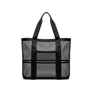 Bolsa de Praia Ke Home Sunny de Poliéster e Plástico 50cm X 35cm X 15cm Lilás Preto e Azul Feminina Bolsa de Praia Ke Home Sunny Poliéster 50cm X 35cm Lilás Preto e Azul Feminina