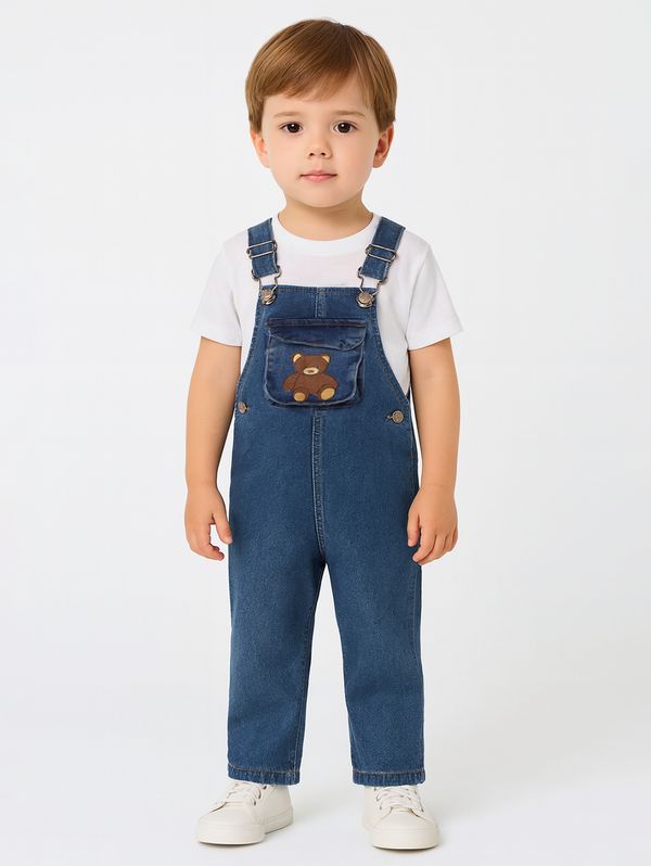 Jardineira Infantil Para Menino - AZUL 3