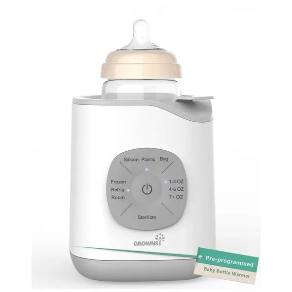 Aquecedor de Mamadeira GROWNSY, Rápido e Preciso para Leite Materno e Fórmula Infantil, Controle de Temperatura, Aquecimento para Todos os Tipos de Ma