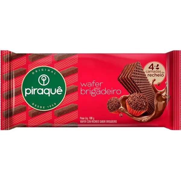 Biscoito Wafer Piraquê Brigadeiro 100g
