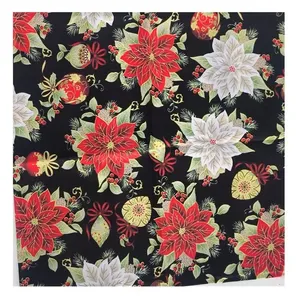 Capa Almofada com Ziper 43x43cm Natal Ju Decor Preta