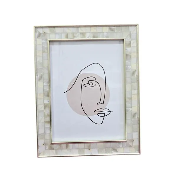 Porta Retrato Em Poliestireno Madre Pérola 20 X 25cm