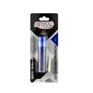 Kit 3 Pincéis Marcador Quadro Branco + 2 Refis Com Ponta Extra Brw