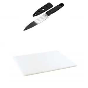 Tabua Corte LISA branca 50x30 Polietileno faca utility 19 cm