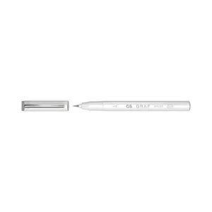 Marcador Artístico Cis Grafia Brush Fine Ponta Pincel Cinza