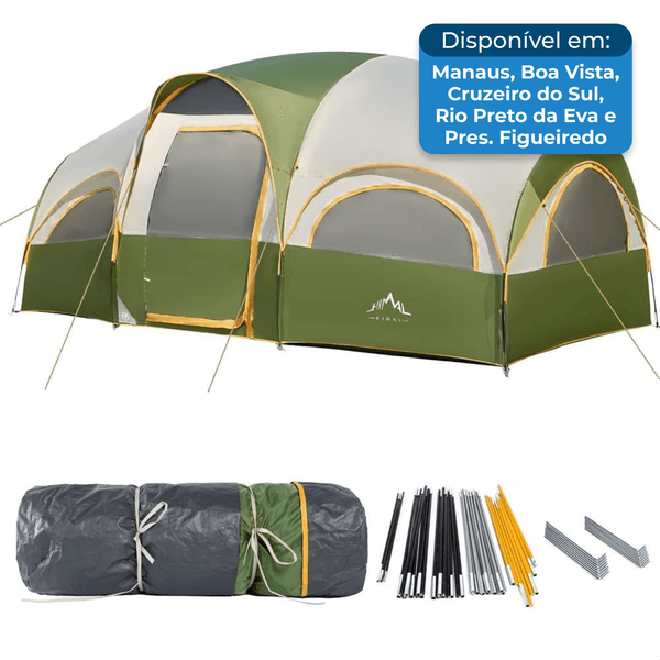 Barraca para Camping Gohimal 8 Pessoas Verde A-BI