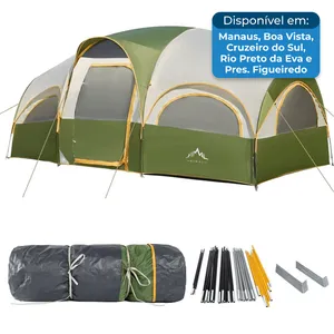 Barraca para Camping Gohimal 8 Pessoas Verde A-BI