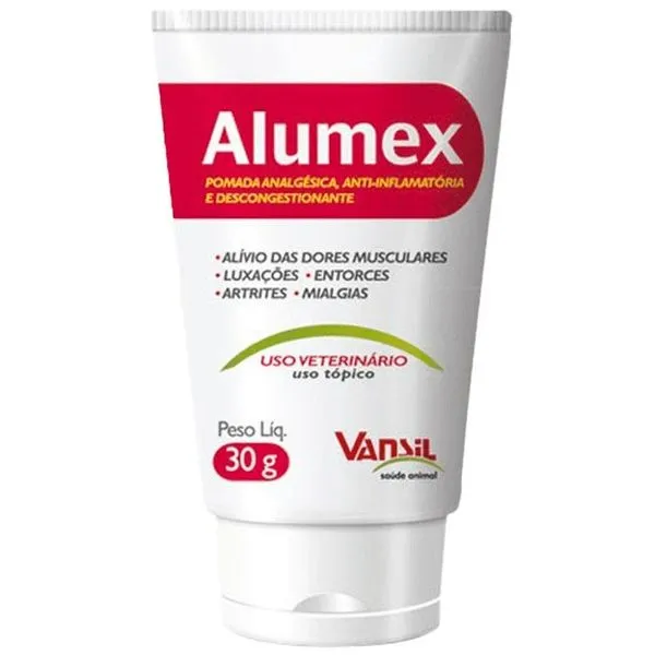 Pomada Ant-Inflamatória Alumex Vansil Uso Veterinário 30g (MP)