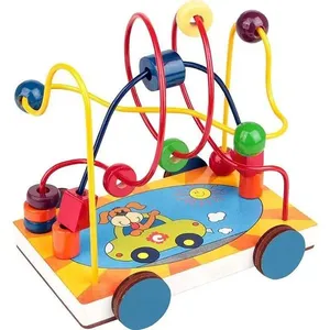 Brinquedo Pedagógico Carrinho Aramado Madeira com 3 Circuitos e 15 Peças Coloridas Carlu Brinquedos Carrinho Aramado Pedagógico Madeira 3 Circuitos 15 Peças Carlu Brinquedos