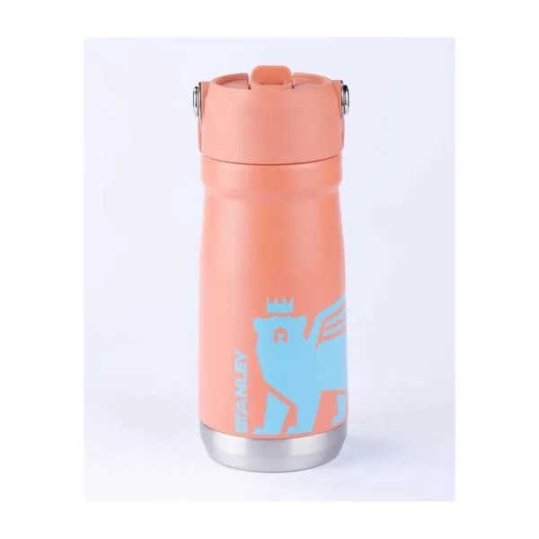 Garrafa Térmica Stanley Flip Straw Infantil Coral 500ml