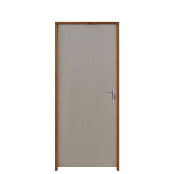 Kit porta Mescla esquerda Rodam 210x70x11cm batente eco fechadura navas mista abertura