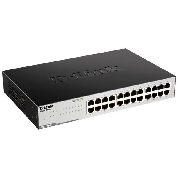 Switch D-Link DGS-1024C 24 Portas Gigabit Ethernet 10-100-1000MBPS Plug And Play Switch D-Link DGS-1024C 24 Portas Gigabit 10-100-1000MBPS