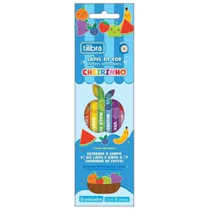 Lápis De Cor 8 Cores Cheirinho