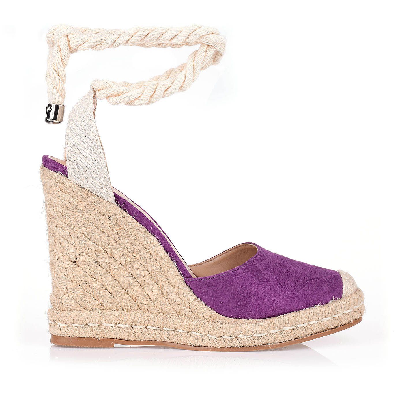Plataforma Salto Alto Camurça Denim