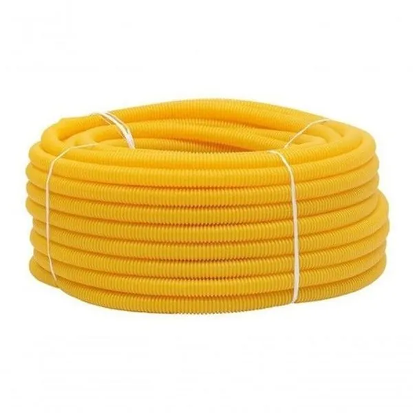 Eletroduto Corrugado 1 Polegada Rolo 50M para Instalações Elétricas de Baixa Tensão Amarelo Higipack Eletroduto Corrugado 1 Polegada Rolo 50M Alta Resistência e Flexibilidade Amarelo Higipack