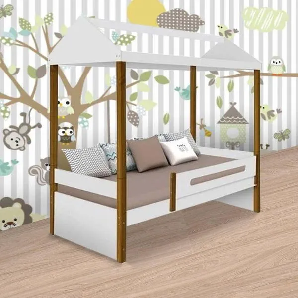 Cama Casa Solt. Sara Branco/mel C/ Colchão