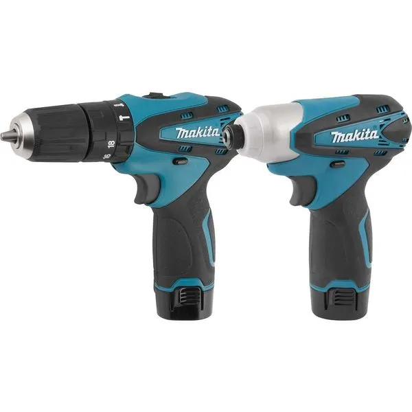 Kit parafusadeira/furadeira impacto bateria 12V com maleta DK1493 -MAKITA