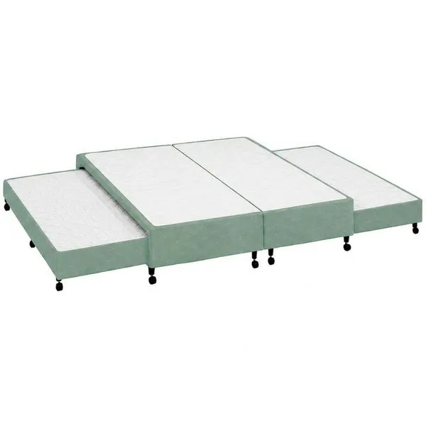 Cama Base c/Aux Queen Castor Poli Green 158x198x27