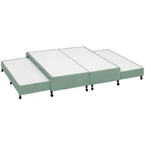 Cama Base c/Aux Queen Castor Poli Green 158x198x27