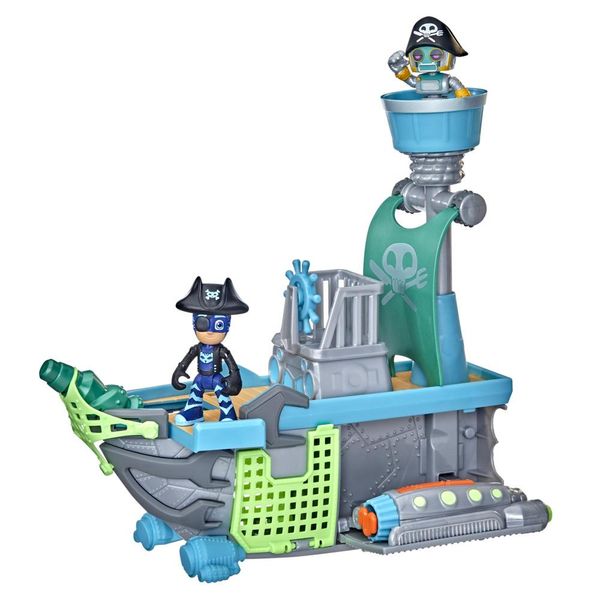 Veículo e Figuras - Navio Pirata Aéreo - Pj Masks - Pirate Power - Hasbro